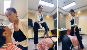 【潘妮女王】开发办公室新痰盂-高跟插嘴钻胯坐垫【完整版】-97LZTD-93353