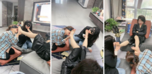 【歌迪丝】双母畜下跪伺候主人-97LZTD-95076