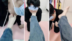 【一点点】牛仔裤坐脸-玉足舔-97LZTDGXFC-000003132702272