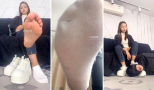 【女生也能很暴力】气质女神牛仔裤白袜超狠虐-97LZTDGXFC-000003132702556