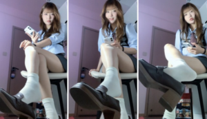 【LL77】皮鞋口水白袜羞辱你-97LZTDGXFC-000003132702661