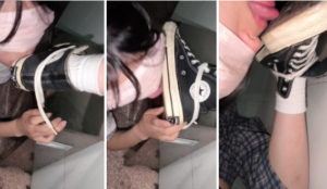 【爱可】校园遛狗爬行 口水 舔帆布鞋羞辱-97LZTDGXFC-000003132702792