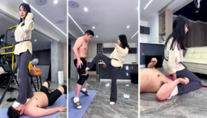 【麋鹿银儿】又一暴虐顶级美女疯乱剁砸裆踢裆乱踹-97LZTDGXFC-000003132702872