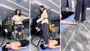 【麋鹿银儿】又一暴虐顶级美女疯乱剁砸裆踢裆乱踹-97LZTDGXFC-000003132702872