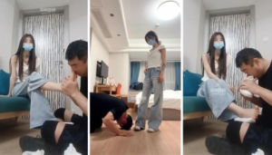 【妍妍】老骚狗挑战主子500下踢档+耳光【双视角版】-97LZTDGXFC-000003132702917