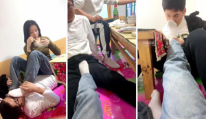 【心伊】饭桌白棉袜脚玩奴-97LZTDGXFC-000003132702953