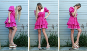 Veronica粉裙凉鞋户外大力跺龙虾-97LZTDGXFC-000003132702969