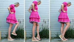 Veronica粉裙凉鞋户外大力跺龙虾-97LZTDGXFC-000003132702969