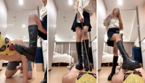 【陈甜女帝】长靴白袜人肉踩踏板加痰盂-97LZTDGXFC-000003132703127