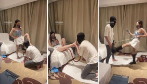 【希娜】赏赐圣水-长靴暴力虐打贱奴-97LZTD-429836