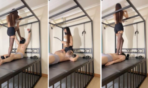 【直播调教视频】【猫神】吊绑重度虐打-黑丝脚踩【双视角版】-97LZTD-146923