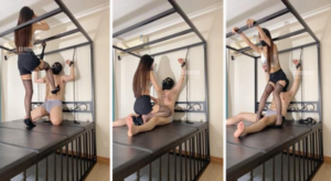 【直播调教视频】【猫神】吊绑重度虐打-黑丝脚踩【双视角版】-97LZTD-146923