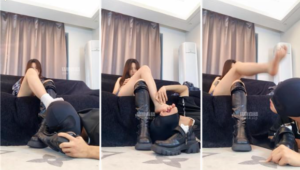 【女生也能很暴力】长靴捂超臭白袜气味辱-97LZTD-147127