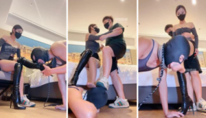 【曼伊】情侣主的脚下骚奴-97LZTD-147145