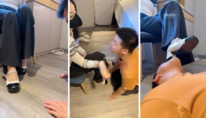 【玥野兔】踩踏喂食-舔闻脏鞋玉足-97LZTD-34801