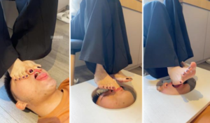 【玥野兔】踩踏喂食-舔闻脏鞋玉足-97LZTD-34801